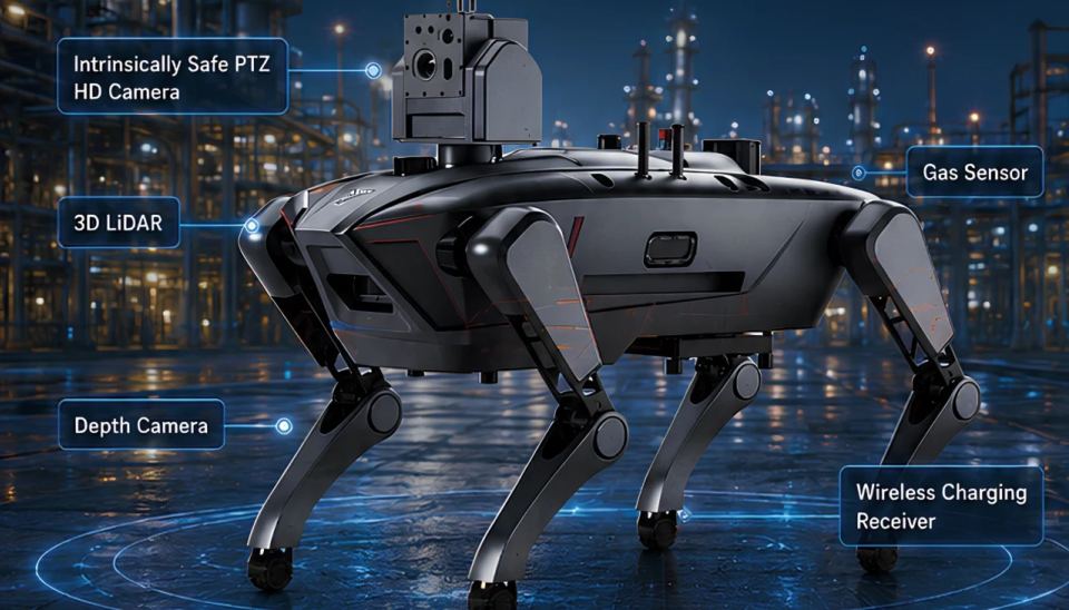 Explosion-proof quadruped